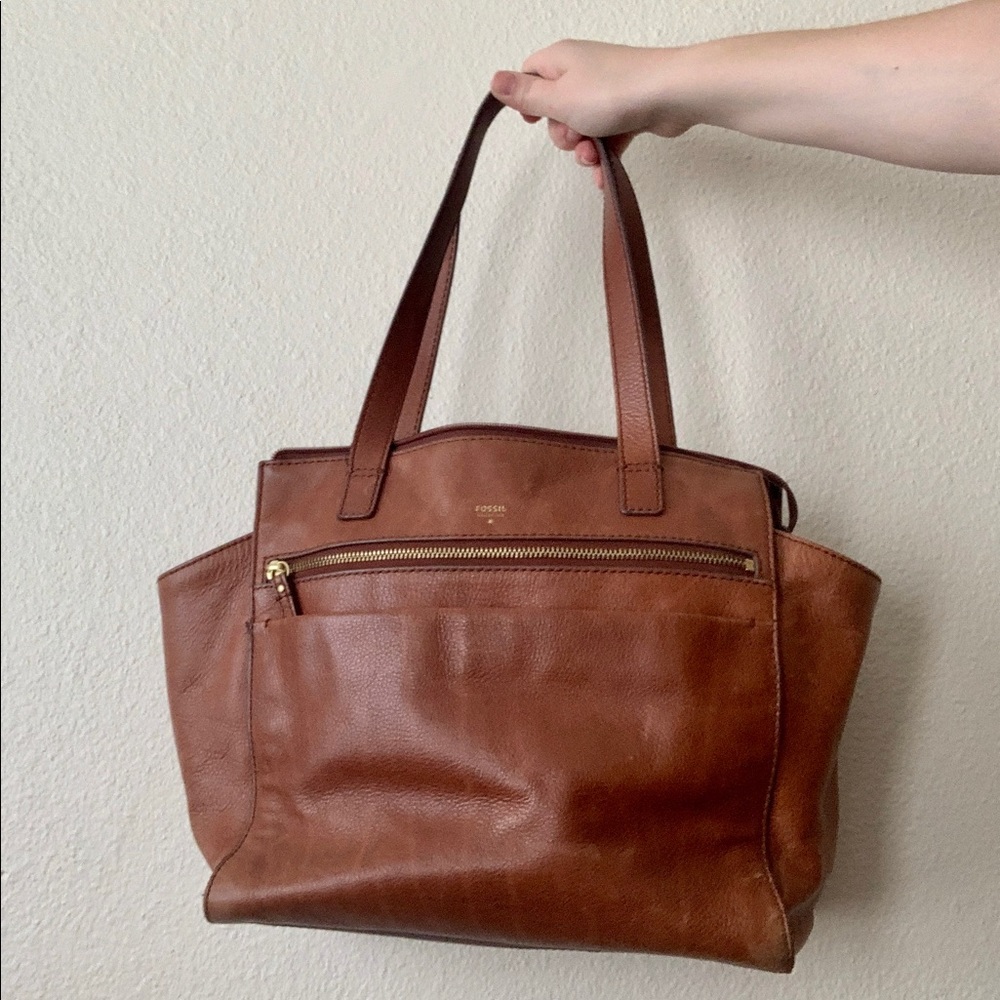 FOSSIL Brown Leather Tote